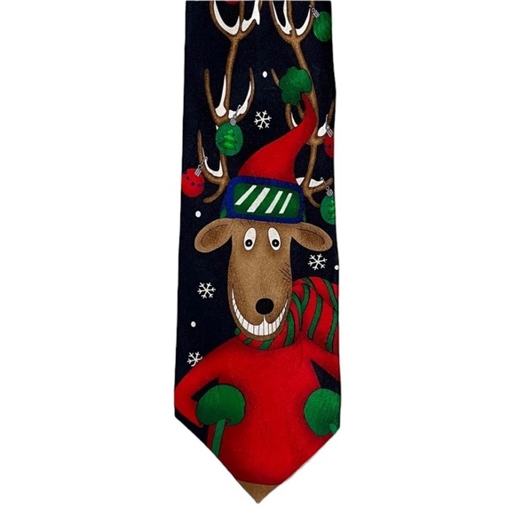 Men’s Yule Tie Greetings Christmas Necktie by Hallmark Greetings - Picture 1 of 7